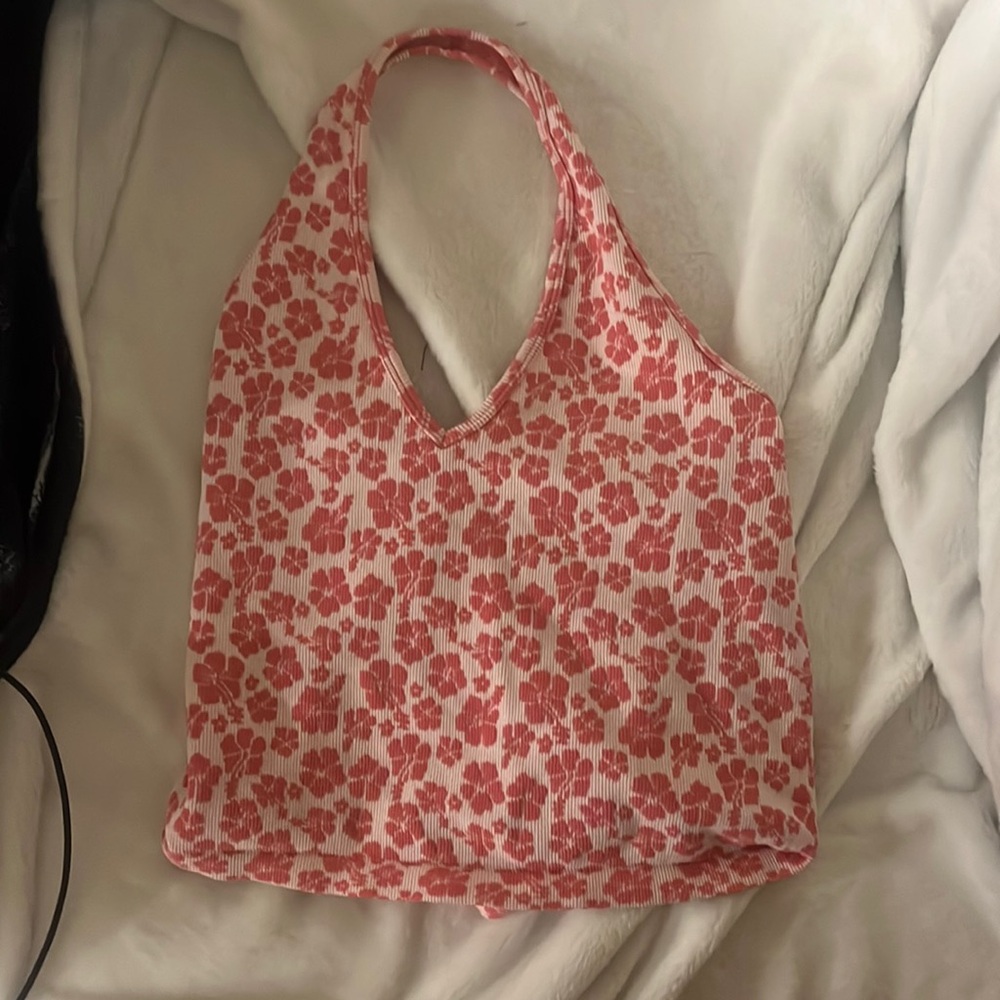 Floral halter top